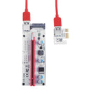 PCI-E 1x to 16x Adapter Video Extender Card with 3 Power Ports Mining Cable