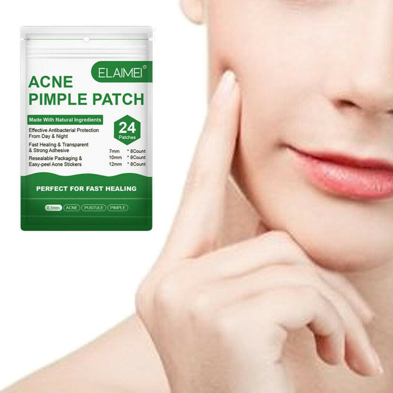 24Pcs Hydrocolloid Acne Remover Pimple Patch Stickers Tag Removal Invisible