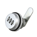 Alloy Code Combination Cam lock Keyless Post Mail Box Cabinet RV 3 Dial sil