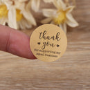 Kraft Paper Thank You for Supporting My Small Business Stickers label Stic`US