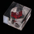 Acrylic G1/4inch Square Shape Computer Water Cooling Flow Meter 2Ways