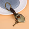 Men Love Heart Lock Charms Keychain Key Chain Ring Holder Pendant Jewelry A#S
