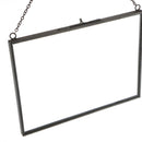 2 Sided Hanging Glass Display Frame for Photo Picture Specimen 18x13cm