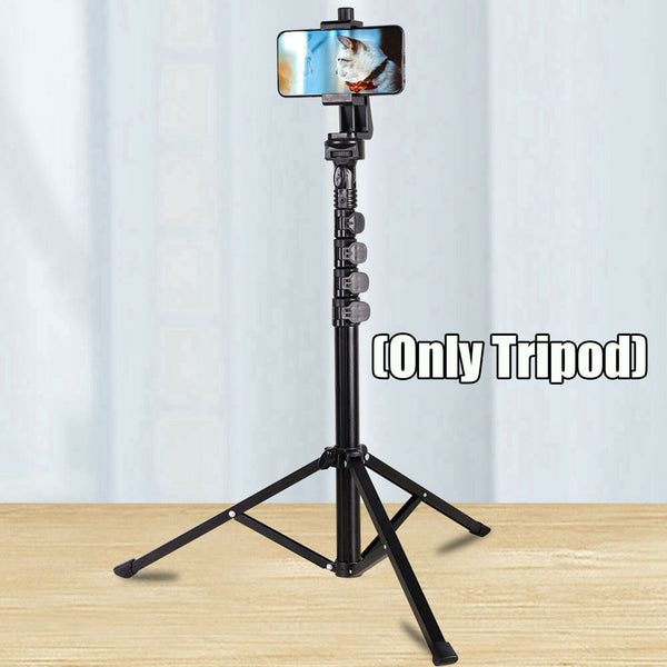 Professional Camera Phone Tripod 63 inches Extendable Tripod Stand Holder