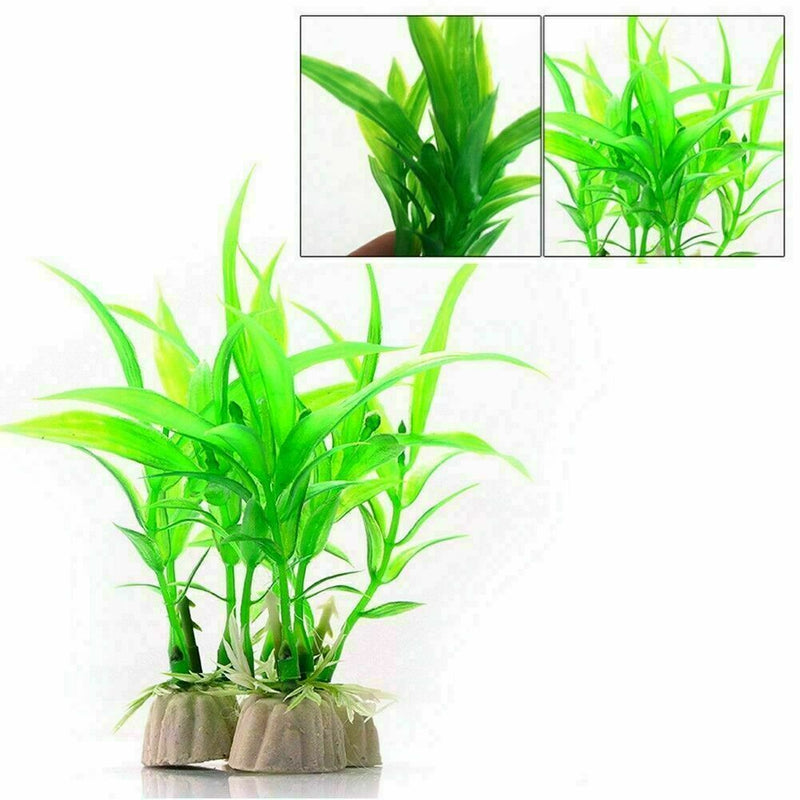 Aquarium Artificial Plant Fish Tank Aquatic Ornament Grass . Plastic Water R5O1