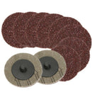 10Pcs 36 Grit 2 inch Roll Lock Sanding Discs Type R Roloc Sander Abrasive F