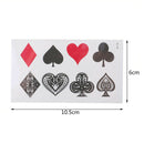 5Pcs/Set Peach Heart Poker Waterproof Temporary Sleeve Tattoo Glitter Tattoos Kw