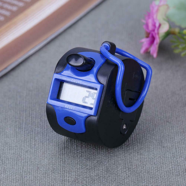 Tally Counter Clicker 5 Digit Number Handheld Manual Digital Counter Blue