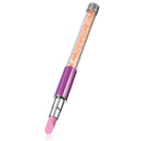 Fashion Manicure Nail Pusher Pens Alloy Diamond Body Quartz Stone Main Scru O4E1