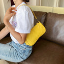 Women Totes Bags Alligator PU Elegant Shopping Shoulder Handbag (Yellow)