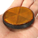 2pcs Motorcycles Car Exterior Accessories Universal ATV Orange Round Reflectors