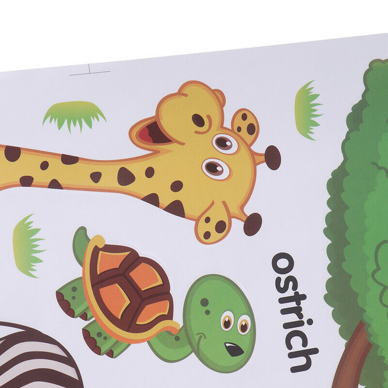 Children's early education stickers animal English REMOVABLE STICKE_