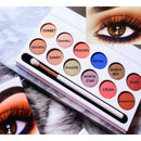 12 Colors Matte Shimmer Eyeshadow Eye Shadow Palette Makeup Cosmetic Set Brush