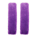 2pcs Car Seat Belt Cover Fluffy Safety Belt Shoulder Pad Protector (Purple)