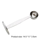 2 in 1 Stainless Steel Coffee Tamping Measure Spoon Cafe Measuring Tools A