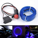 Blue 5M Car LED Wire Light Lamp Strip Interior Atmosphere Decor Light DC 12V AU
