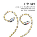Replacement Audio Cable Cord for KZ-ZST/ZS10/AS10/BA10/ES4/ZSR Headphone - 120cm