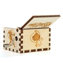 Retro Wood Manual Music Box White Beauty Girl Style Birthday Gift Ornament