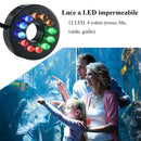 12 LED Light 15W Aquarium Fountain Pump Fish Tank Submersible Water Pump