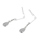 20x   Smooth Spoons Rigs Spinnerbait Fishing Lures Steel 0.6mm