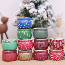 Christmas candy box jar lovely clear xmas santa elk snowman sweet sugar case 3C
