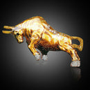 Ox Bull Brooch Animal Pin Brooches Women And Men Jewelry Rhinestone Cattle P Ew