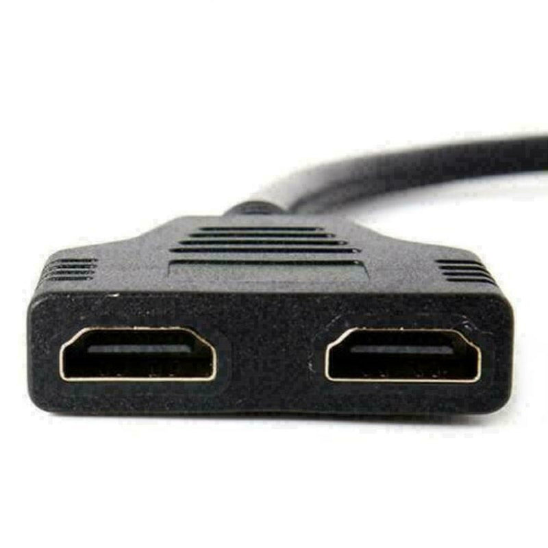 2 in 1 HDMI Splitter Cable Verteiler Adapter Full HD 1080P V2P3 M6H0 R6B5
