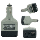 Universal 12V DC - AC 220V Car Power Inverter Adapter Converter USB Plug Ch A7V0