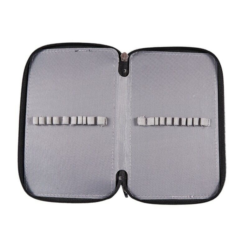 Student Pen Pencil Case 3 Layer Oxford Brush Holder Makeup Pouch Storage Ba P2F7