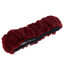 Soft Plush Winter Warm Car Auto Steering Wheel Cover Grips Protector Wine Red