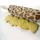 Christmas Wooden Rolling Pins, Christmas tree Shape Decor Embossing Rolling I9D8