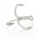 50Pcs High Carbon Steel Barb Treble Hooks Set with Box Fishhooks for Sea Lakes
