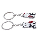 National Pandas Couple Chain Pendant Keychain Gift for Lovers Key Ring