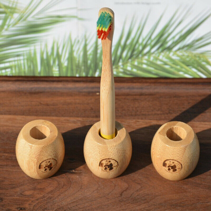 Bamboo Toothbrush Holder Wooden Toothbrush Bathroom Stands Toothbrush ToolsS Hn