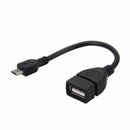 12.4cm Portable USB 2.0 A Female to Micro B Male Converter OTG Adapter Cable.