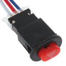 Motorcycle Double Flash Emergency Lamp Jump Button Switch 3 Wires Lock 100mm