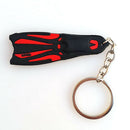 Novelty Mini Dive Fins Flippers Key Chain Holder Keyring Keychain  Red