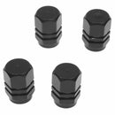 Set of 4 Alu valve caps for tires of bicycle, motorcycle, car - Black