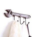 1Pc Retro Wall Hanger Sturdy 3 Hook Metal Wrench Shaped Hanger Coat Rack Co
