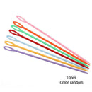 10pcs Plastic Crochet Hook Kids Weave Education Cross Stitch Sewing Needles