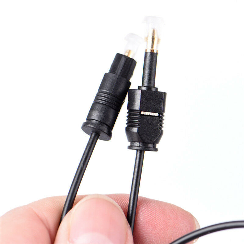 Black Audio Cable Toslink Plug To Mini-Toslink Optical 3.5mm Jack 1m KH P ES