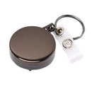 1pc Retractable Badge Holder Reel Name Card Keychain Metal ID Belt Clip Keyr Kw