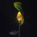 Leaves Shape Ground Insert IP65 Waterproof Landscape Lawn LED Solar Lights Iron