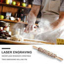 Christmas Wooden Rolling Pins, Christmas tree Shape Decor Embossing Rolling I9D8