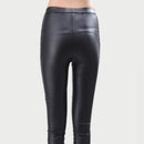 Sexy Women Fashion Faux Leather Gothic Punk Leggings Pants Lace Skinny Trousers
