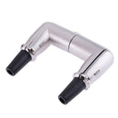 1 Pair XLR 3 Pin Female Male Microphone Solder Audio Adapter 90 Degree