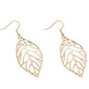 Women'S Earrings Hot Fashion Jewelry Hollow Metal Leaves Dangling Long Stat N9E5