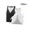 100pcs Bride and Groom Dress Candy Box Tuxedo Ribbon Party Wedding Favors IEM