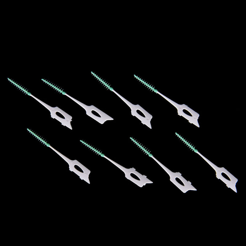 20 Clean Tooth Floss Head Hygiene Dental Plastic Interdental Brush Toothpic Bj