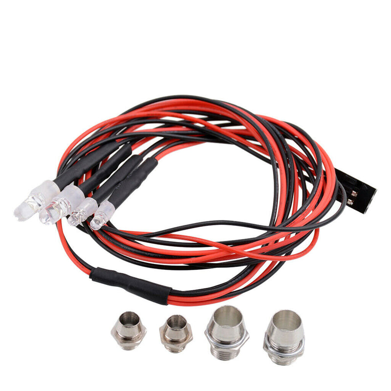 4x LED Headlight Taillight for 1/5 1/8 1/10 1/12 1/16 RC Car DIY Accessories